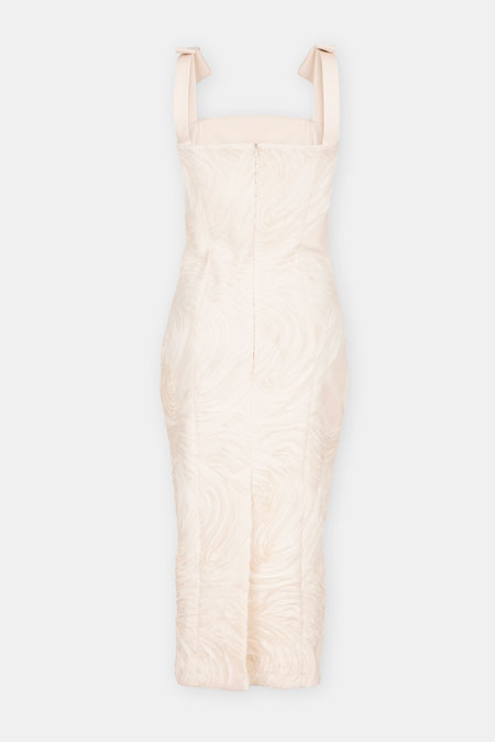 Elegantna midi haljina sa teksturom Tiffany Production